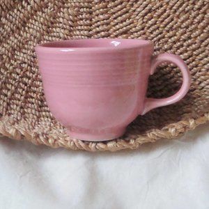 FIESTA Rose Pink Cup + Saucer Ceramic Pottery